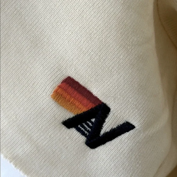 🏄‍♀️Aviator Nation LOGO CROPPED CREW SWEATSHIRT RELAXED -VINTAGE WHITE-Medium - Picture 6 of 11